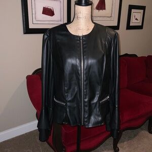 INC Faux Leather Jacket
